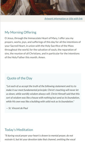 Morning Offering email for April 15th