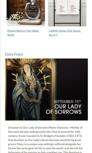 Morning Offering email for September 15th