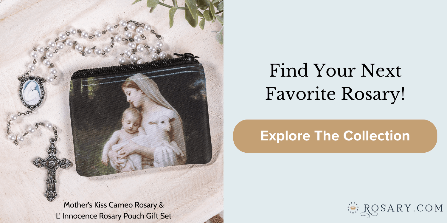 Handcrafted rosaries featuring saint medals and devotional beads